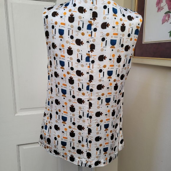 Geometric pattern silky top IXOS size 46 / size 10 - Picture 4 of 7